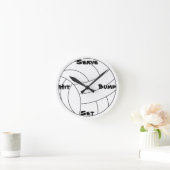 バレーボール ラウンド壁時計 (ホーム)