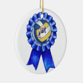 バレーボール リボン 1位 セラミックオーナメント (右)