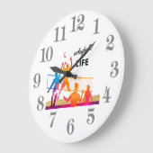 バレーボール・レイフ  ラージ壁時計 (傾斜)