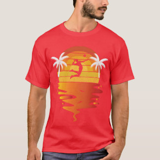 バレーボール レトロ サンセット 70年代 ヴィンテージ バレーボール Tシャツ