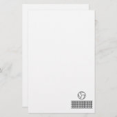 バレーボール 便箋 (正面/裏面)