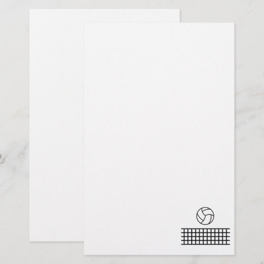 バレーボール 便箋 (正面/裏面)