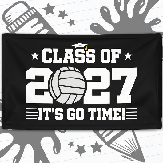 バレーボール 卒業式 Go Time 2027年度卒業生 横断幕