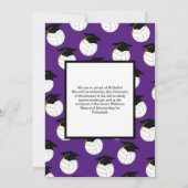 バレーボール 卒業 スポーツ パープル 招待状 (裏面)