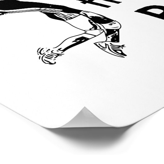 バレーボール:常に男の子よりも速く ポスター (角)