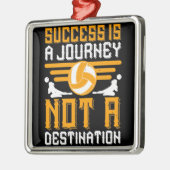 バレーボール – 成功は旅 メタルオーナメント (左)