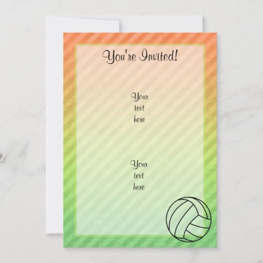 バレーボール； 招待状 (正面)