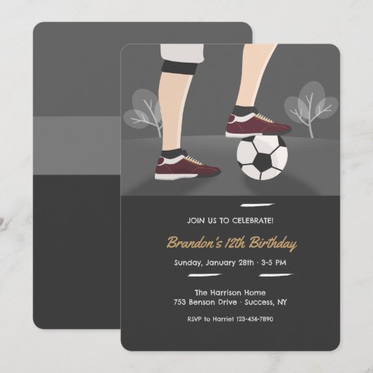 バレーボール 招待状 (正面/裏面)