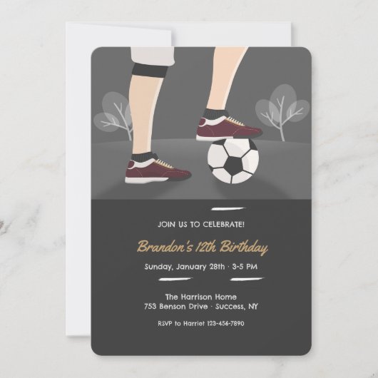 バレーボール 招待状 (正面)