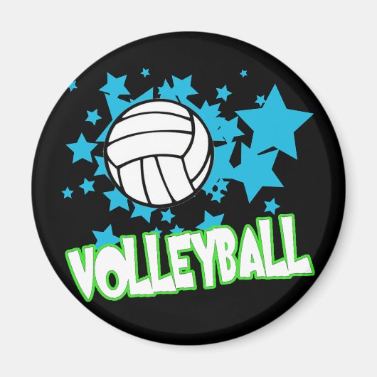 バレーボール(星付) マグネット (正面)