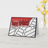 バレーボール – 最大ファンからのハッピーバースデー! カード (黄色い花)