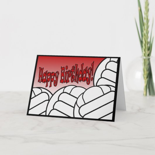 バレーボール – 最大ファンからのハッピーバースデー! カード (正面)