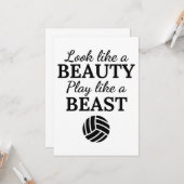 バレーボール：獣のよう遊な美しいのように見える。 カード (正面/裏面インサイチュ)