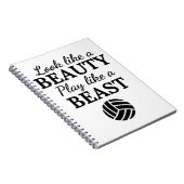 バレーボール：獣のよう遊な美しいのように見える。 ノートブック (右側)