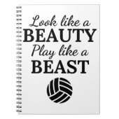 バレーボール：獣のよう遊な美しいのように見える。 ノートブック (正面)