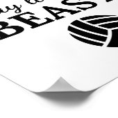 バレーボール：獣のよう遊な美しいのように見える。 ポスター (角)