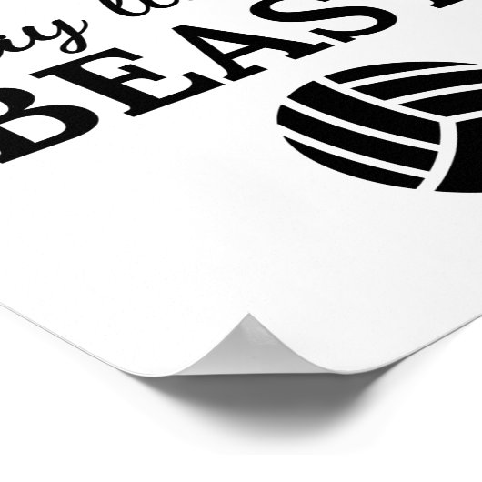 バレーボール：獣のよう遊な美しいのように見える。 ポスター (角)