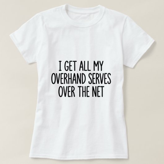 バレーボール 白い嘘 オーバーハンドサーブ Tシャツ (デザイン正面)