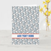 バレーボール 白 黒 スポーツ チーム カラー テキスト カード (黄色い花)