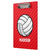 バレーボール；緋色の赤ストライプ色 クリップボード (左)