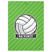 バレーボール(緑ストライプ) クリップボード (裏面)
