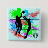 バレーボール 缶バッジ (正面)