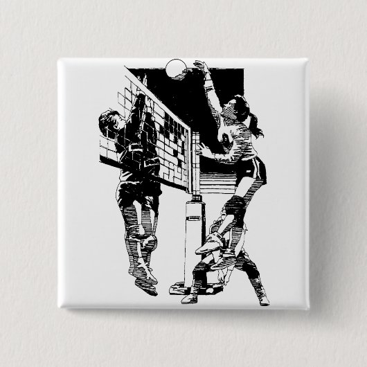 バレーボール 缶バッジ (正面)