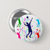 バレーボール 缶バッジ (正面&裏面)