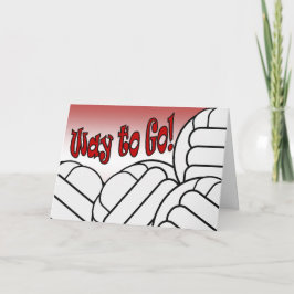 バレーボール-行く方法! おめでとう! 素晴らしい! カード