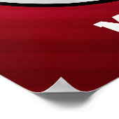 バレーボール、赤、白、青 ポスター (角)