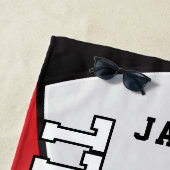 バレーボール(赤、黒、白) ビーチタオル (インサイチュ)