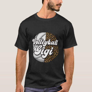 バレーボール Gigi ヒョウ柄 祖母 Gigi の バレーボール Tシャツ
