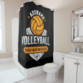 バレーボールADD文字スクール大学チームプレーヤー シャワーカーテン (インサイチュ)