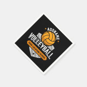 バレーボールADD文字スクール大学チームプレーヤー スタンダードカクテルナプキン (角)