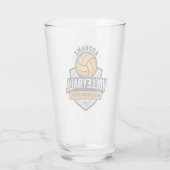 バレーボールADD文字スクール大学チームプレーヤー タンブラーグラス (裏面)