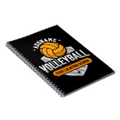 バレーボールADD文字スクール大学チームプレーヤー ノートブック (右側)