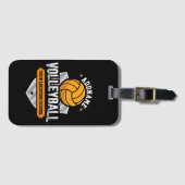 バレーボールADD文字スクール大学チームプレーヤー ラゲッジタグ (正面横)