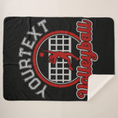 バレーボールADD NAMEスパイクボール攻撃チームスポーツ シェルパブランケット (正面(横))