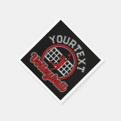 バレーボールADD NAMEスパイクボール攻撃チームスポーツ スタンダードカクテルナプキン (角)