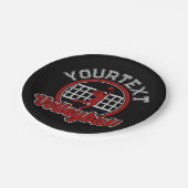 バレーボールADD NAMEスパイクボール攻撃チームスポーツ ペーパープレート (アングル)