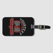 バレーボールADD NAMEスパイクボール攻撃チームスポーツ ラゲッジタグ (正面横)