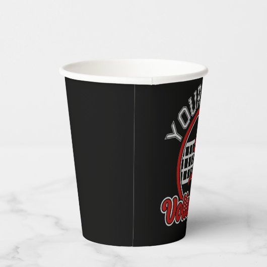 バレーボールADD NAMEスパイクボール攻撃チームスポーツ 紙コップ (右)