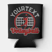 バレーボールADD NAMEスパイクボール攻撃チームスポーツ 缶クーラー (正面)