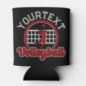 バレーボールADD NAMEスパイクボール攻撃チームスポーツ 缶クーラー (裏面)