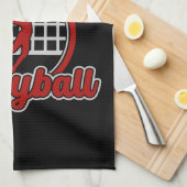 バレーボールADD NAMEスパイクボール攻撃チームプレーヤー キッチンタオル (四つ折り)