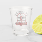 バレーボールADD NAMEスパイクボール攻撃チームプレーヤー ショットグラス (裏面)