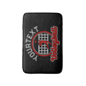 バレーボールADD NAMEスパイクボール攻撃チームプレーヤー バスマット (正面縦)