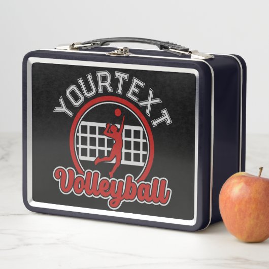 バレーボールADD NAMEスパイクボール攻撃チームプレーヤー メタルランチボックス (インサイチュ)