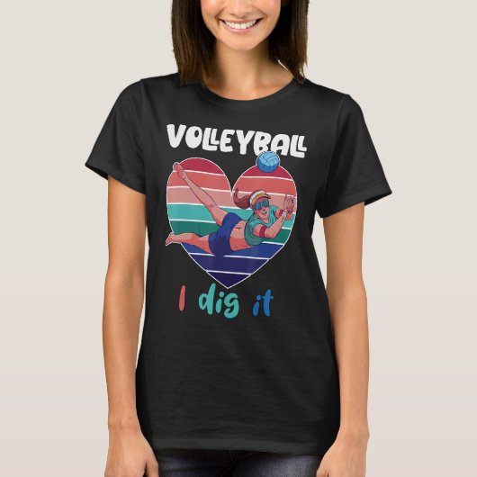 バレーボールI掘る1 Tシャツ (正面)