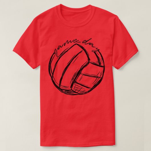 バレーボールLoのためのバレーボールの試合日シャツギフト Tシャツ (デザイン正面)